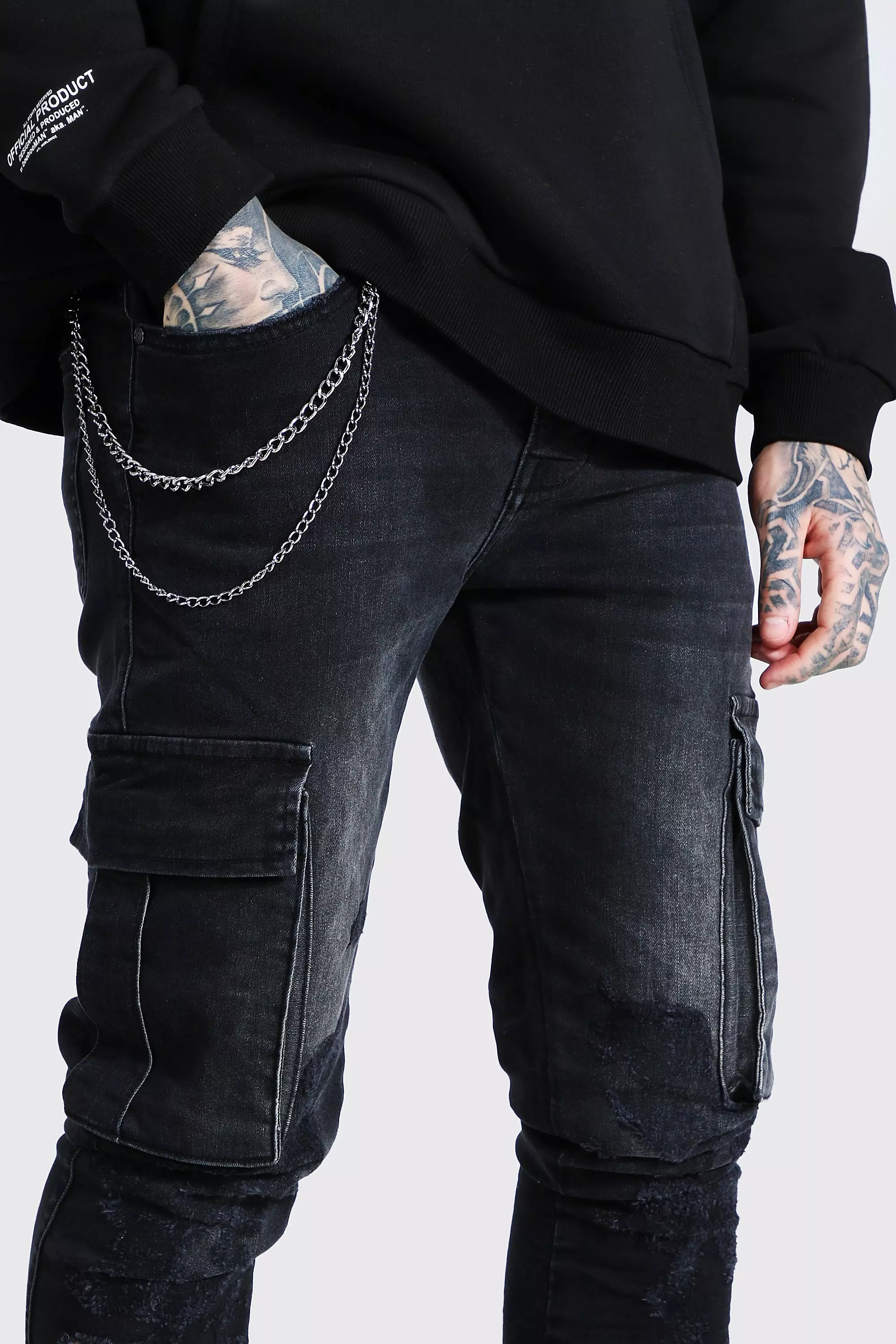 Distressed store chain jeans